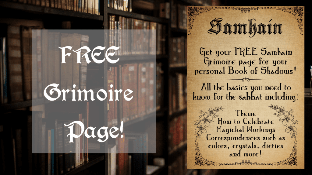Get your FREE Samhain Grimoire page!